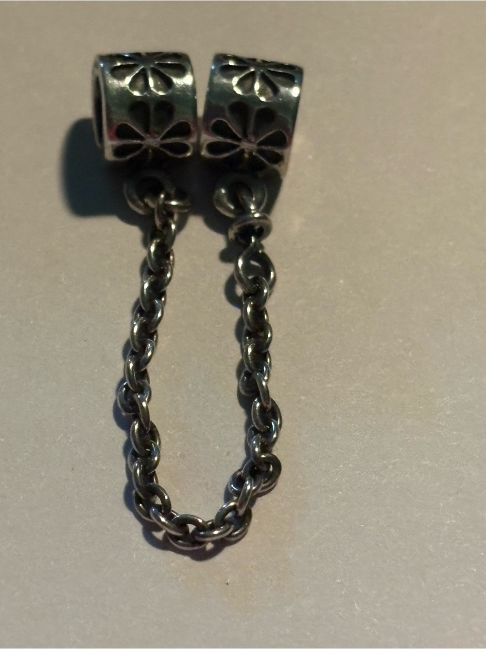 Pandora Silver Floral Safety Chain